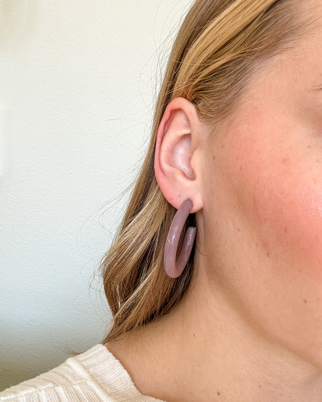 jewel-toned skinny hoops