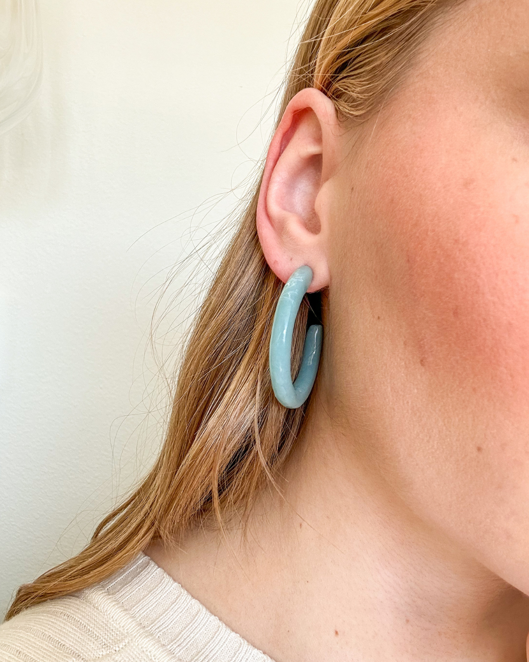 jewel-toned skinny hoops