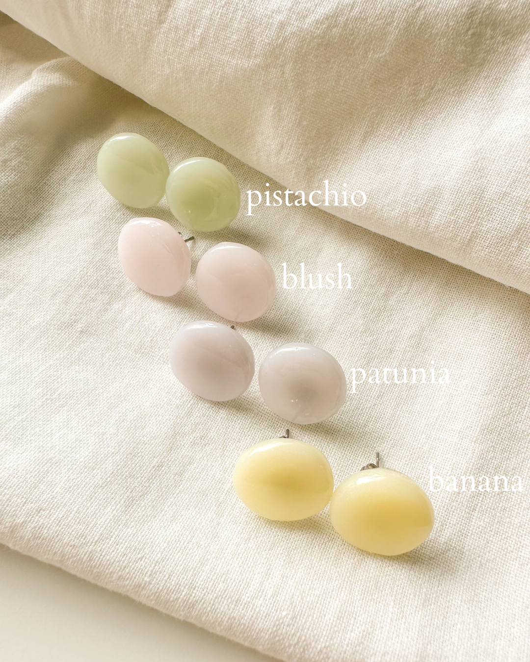 pastel circle studs