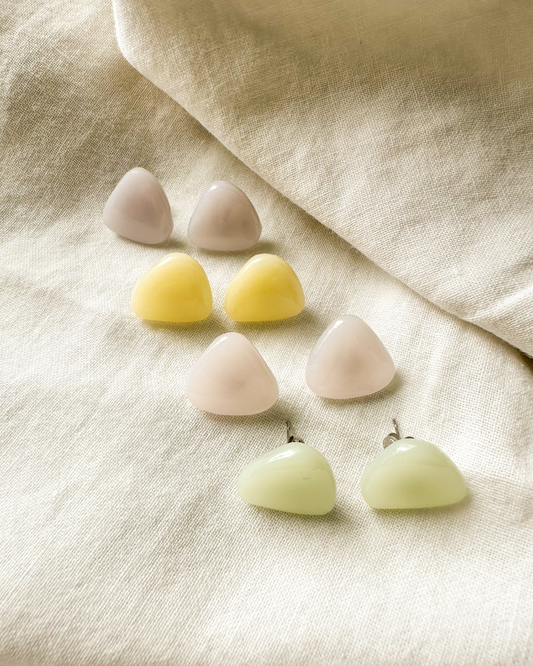 pastel triangle studs