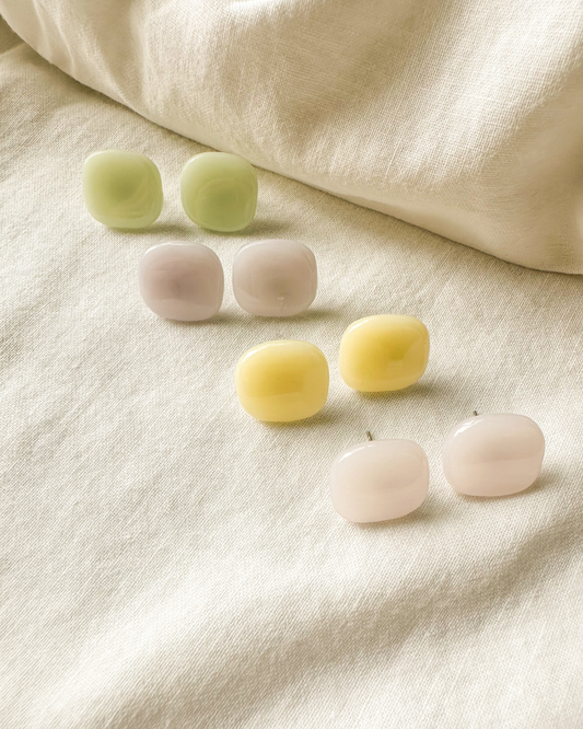 pastel square studs