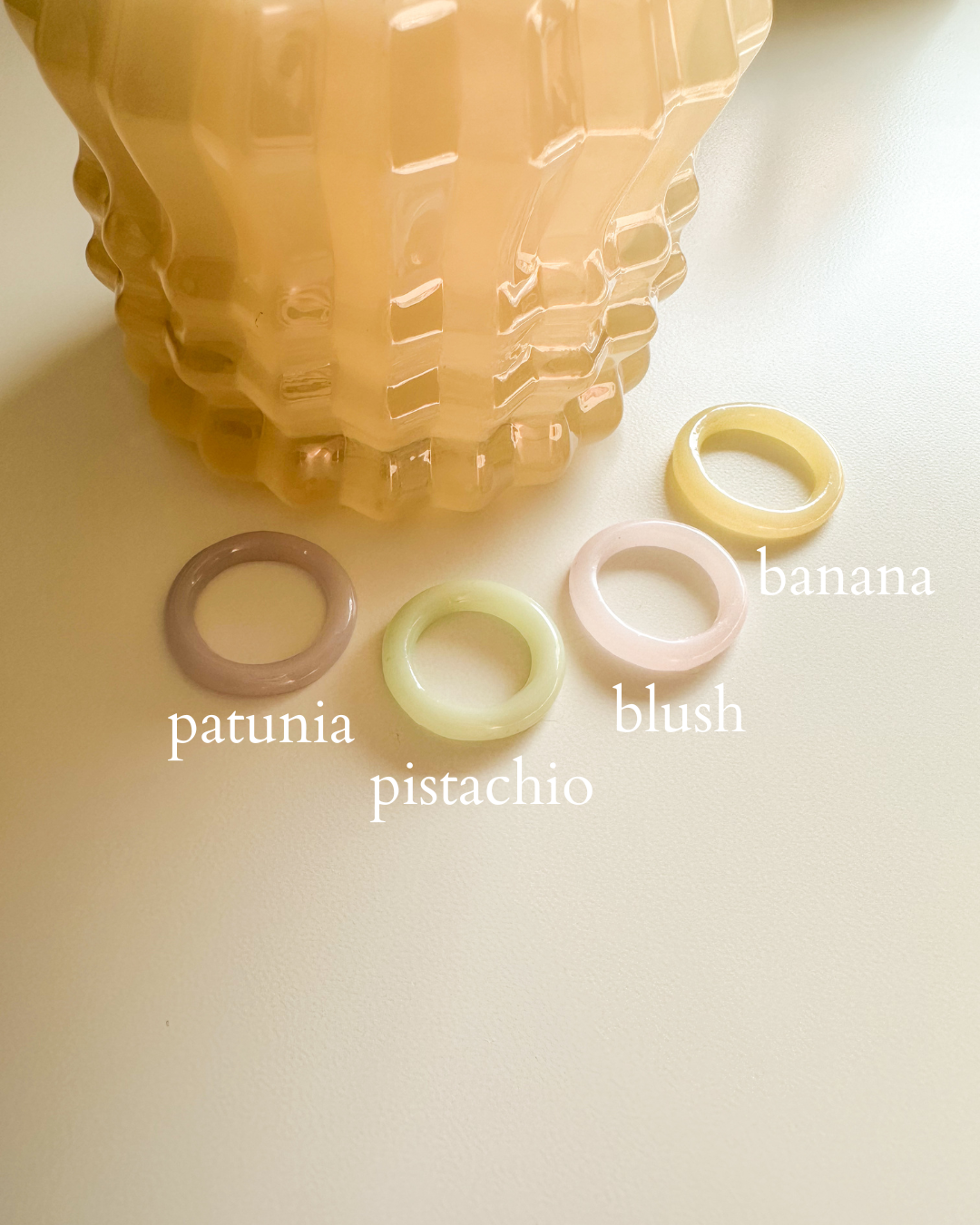 pastel dainty ring