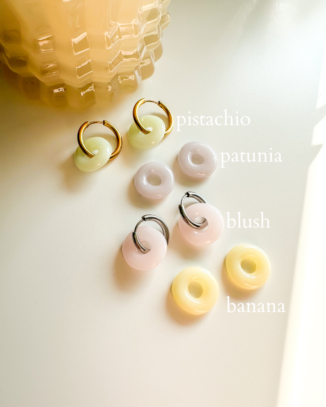 pastel circle charms